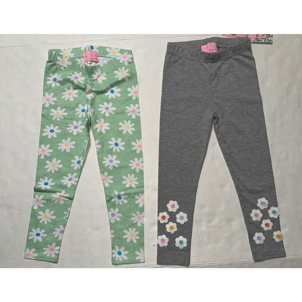 LOT of 2 Free Style Girl‎ 5 Leggings Floral Everyday Playwear Casual Basic